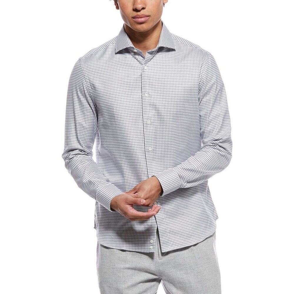Canali Mens  Dress Shirt, Blue